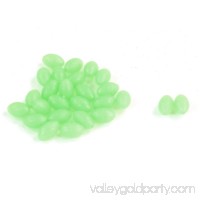 Unique Bargains 5mm x 7mm Green Soft Plastic Oval Shaped Luminous Beads Fishing Lures 29 Pcs   